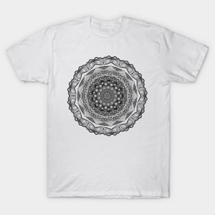 Mandala #12. A wavy white line. T-Shirt